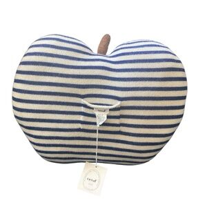 OEUF NYC Breton Striped Baby Alpaca Decorative Apple Pillow NWT